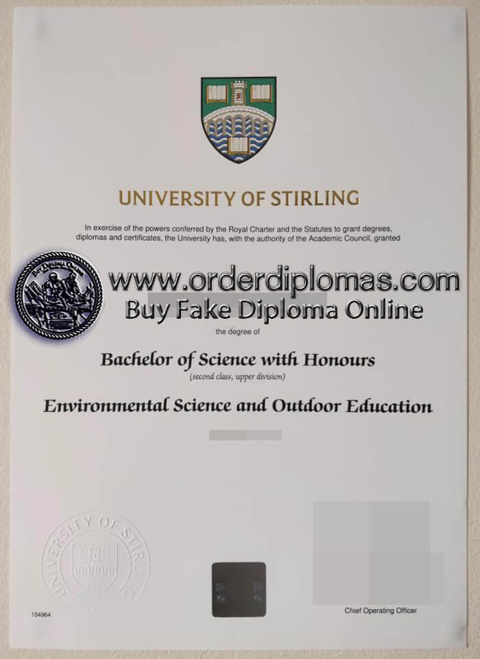 buy fake University of Stirling diploma