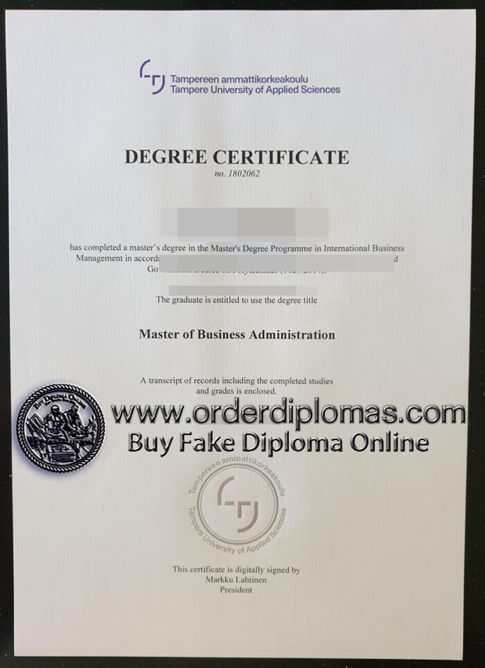 buy fake University of Tampere diploma