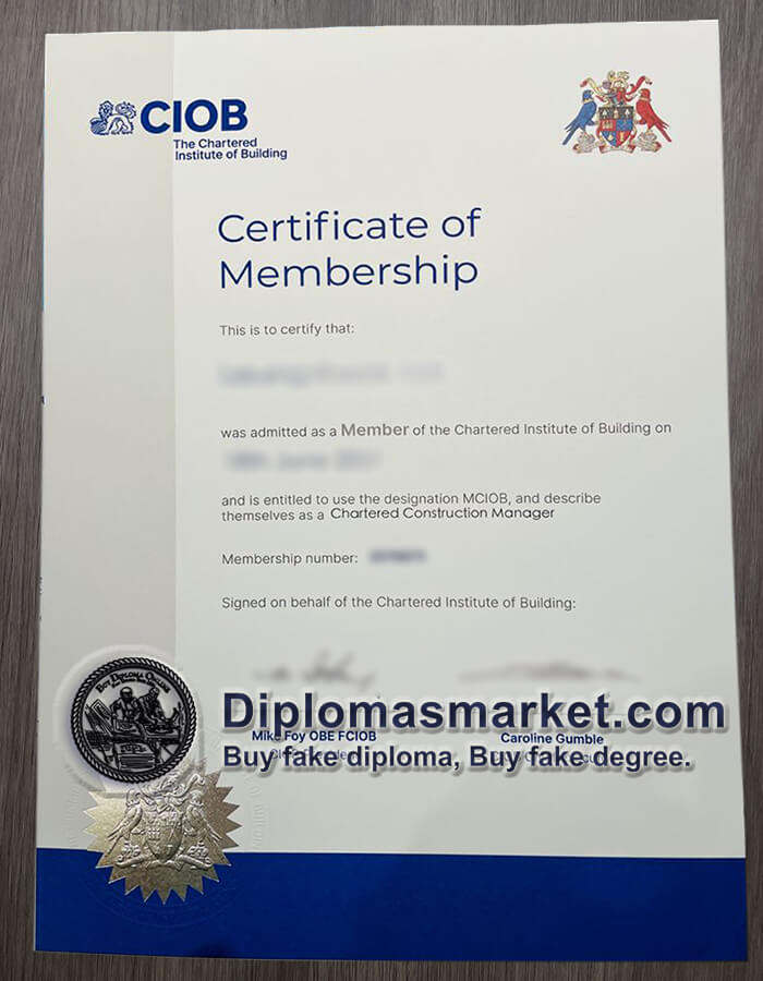 Buy CIOB fake certificate, buy CIOB Membership Certificate, where to order CIOB fake certificate?
