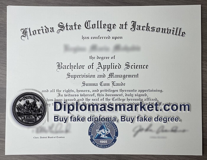 FSCJ diploma, buy FSCJ fake degree, order Florida State College at Jacksonville certificate.