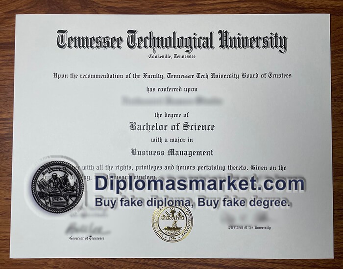 Buy Tennessee Technological University fake diploma, buy TTU fake degree online.