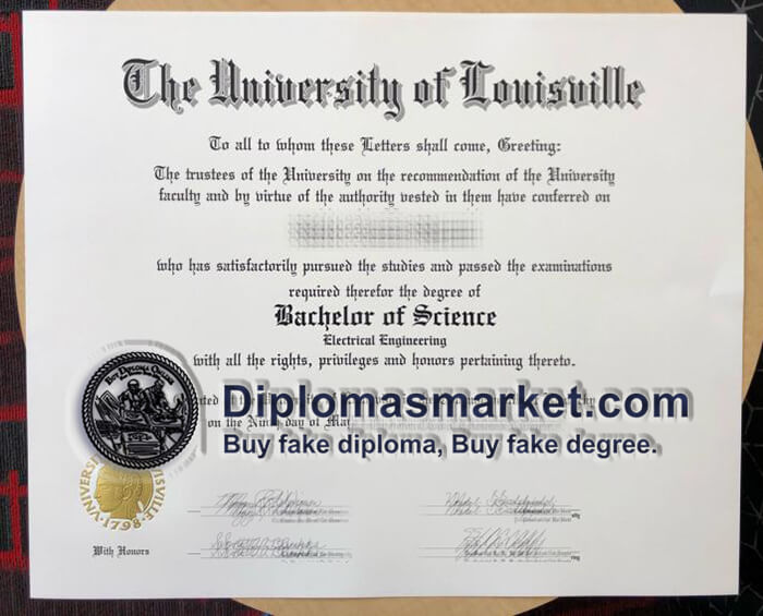 buy University of Louisville diploma, order University of Louisville fake certificate.