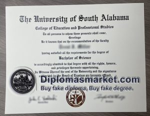 Buy University of South Alabama diploma, buy USA fake degree, buy USA fake diploma.
