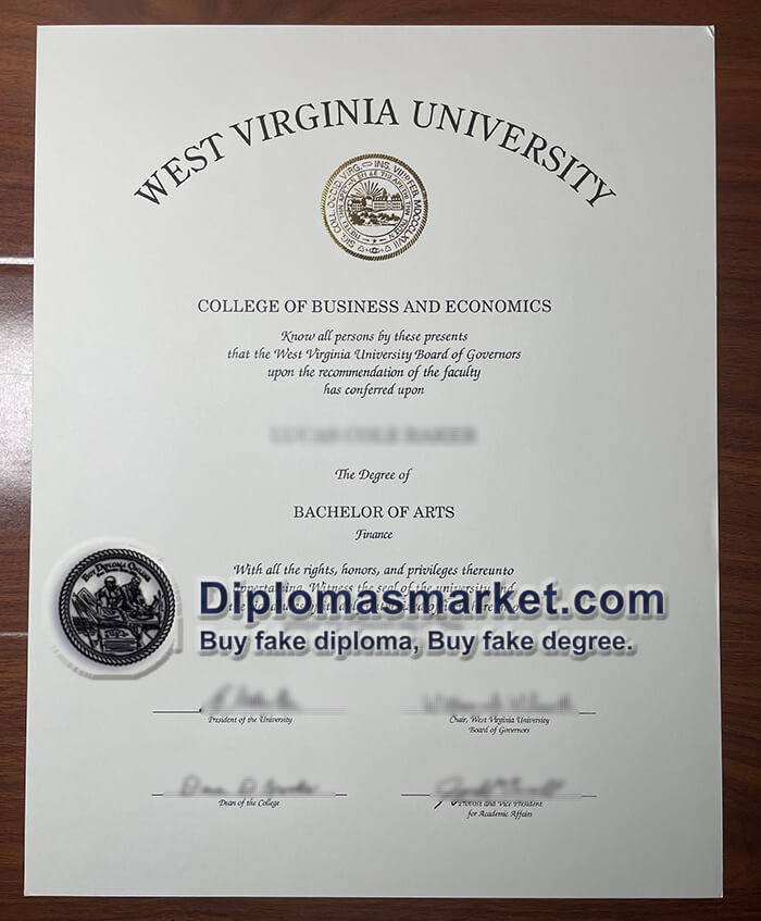 buy West Virginia University diploma, buy WVU fake degree, order WVU fake certificate.