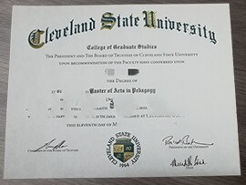Where to Order Buy Cleveland State University Diploma?