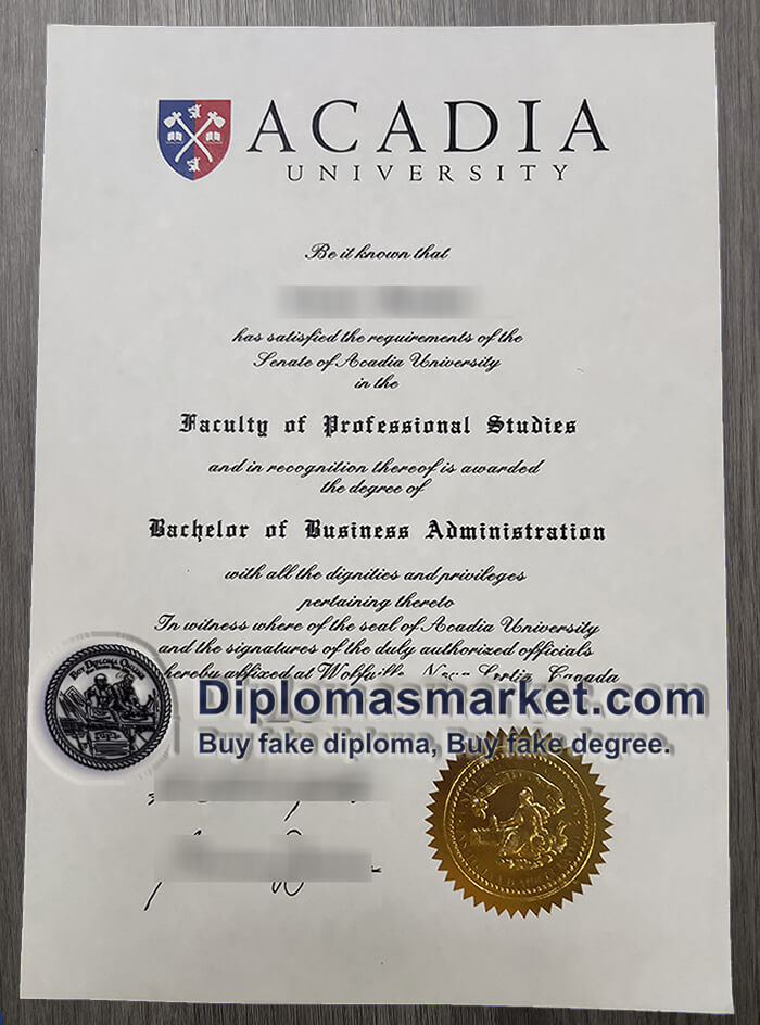 Acadia University diploma, buy fake diploma online,