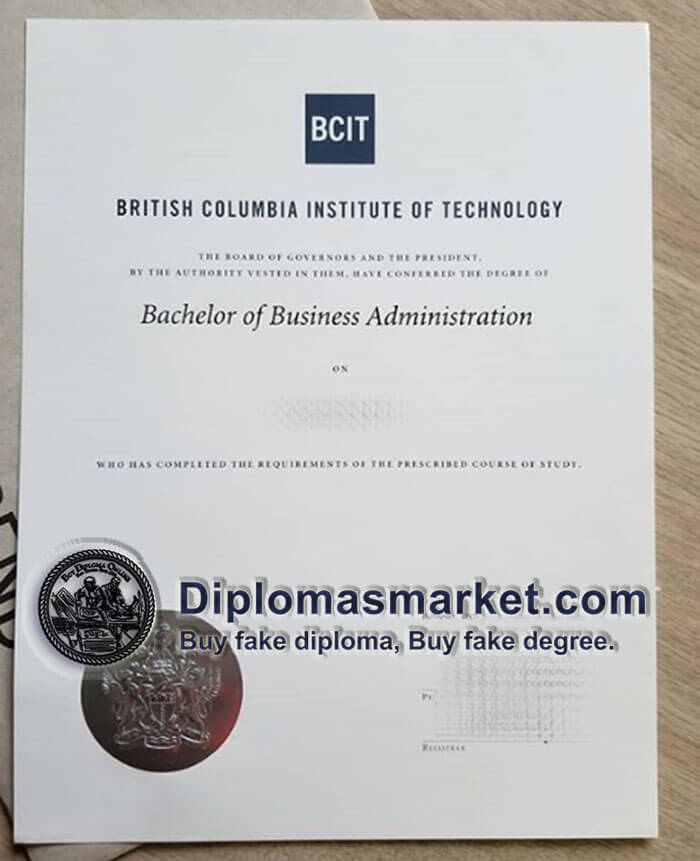 British Columbia Institute of Technology diploma, BCIT degree.