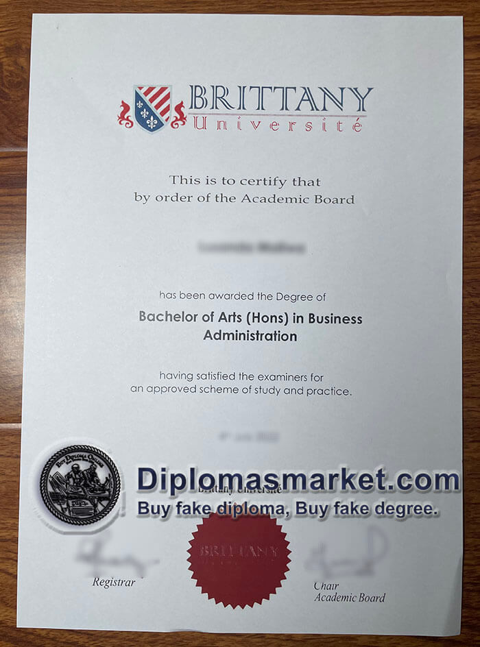 Where to buy Brittany University fake diploma? buy Brittany University fake degree.