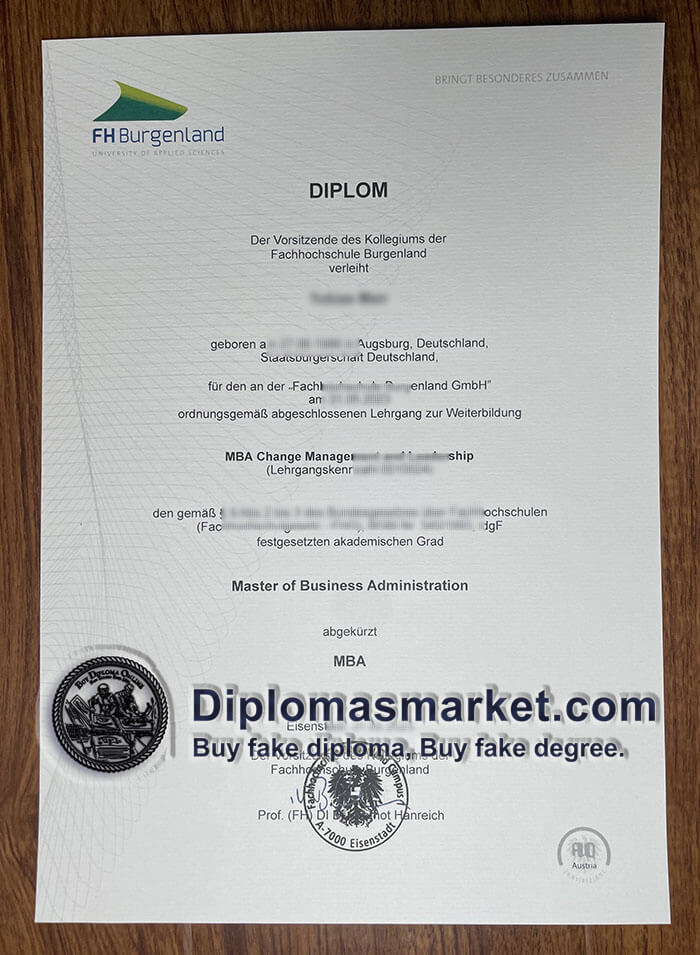 How to buy FH Burgenland fake diploma? buy FH Burgenland fake degree online.