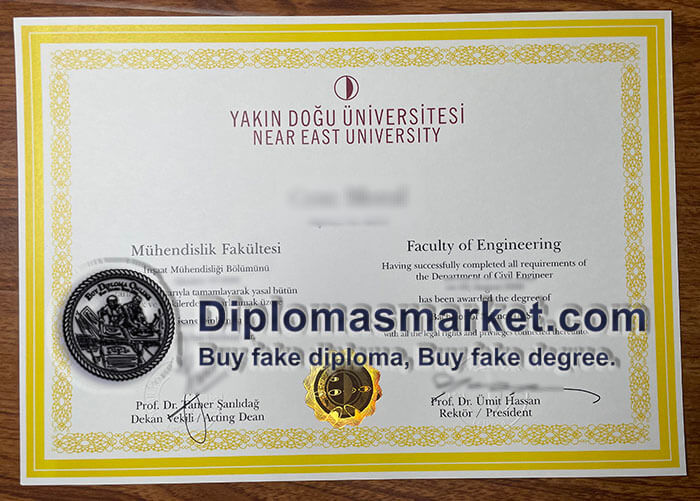 Buy Near East University diploma, buy Near East University degree.