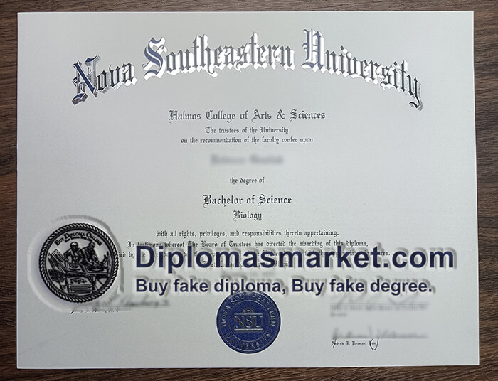 Buy Nova Southeastern University diploma, buy NSU fake degree.