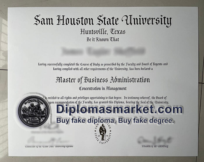 Sam Houston State University diploma, buy SHSU fake degree.