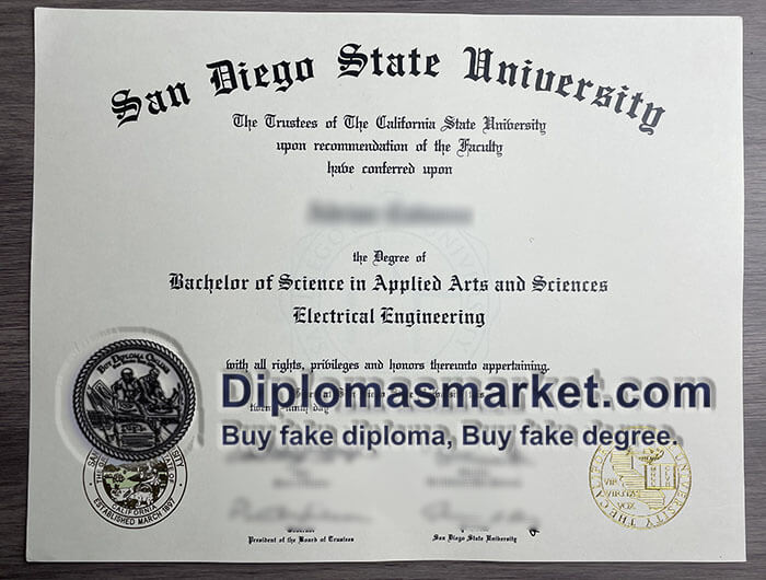 Buy San Diego State University diploma, buy SDSU fake degree.