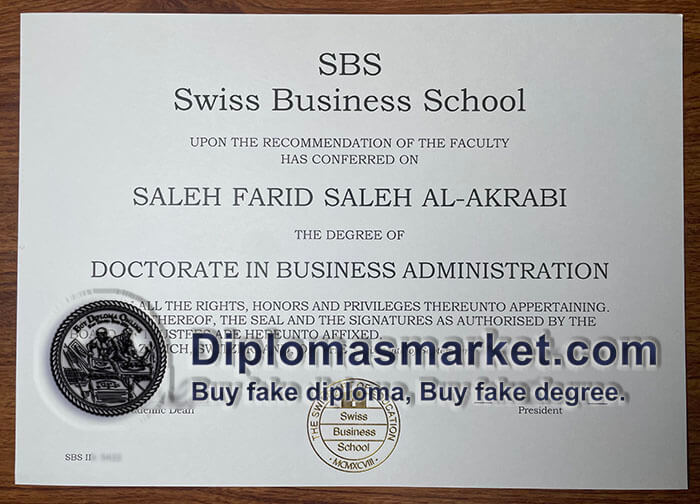 Buy Swiss Business School certificate, buy SBS fake certificate online.