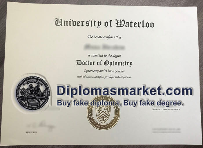Buy University of Waterloo fake diploma, buy University of Waterloo degree.