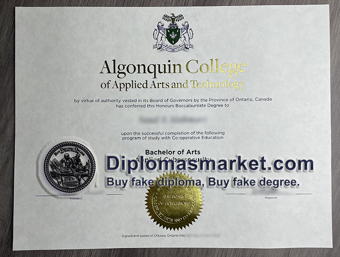 Buy Algonquin College diploma, buy Algonquin College degree online.