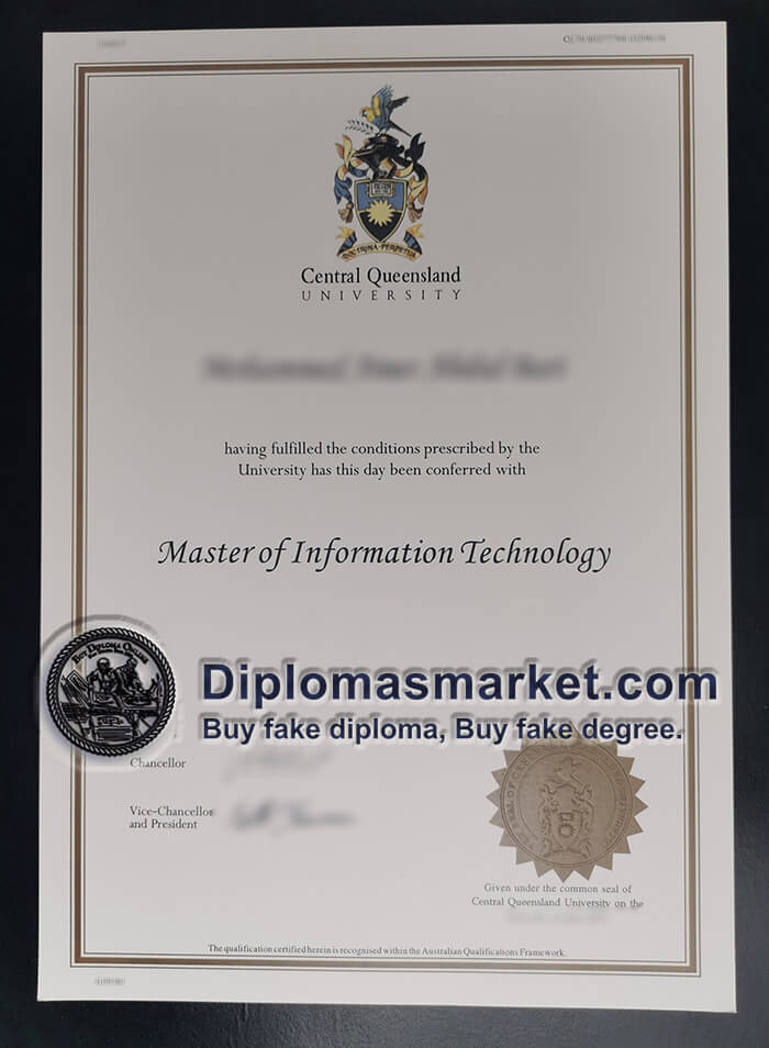 Central Queensland University diploma, CQU fake degree.