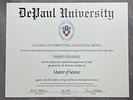Replacement DePaul University diploma, buy diploma today.