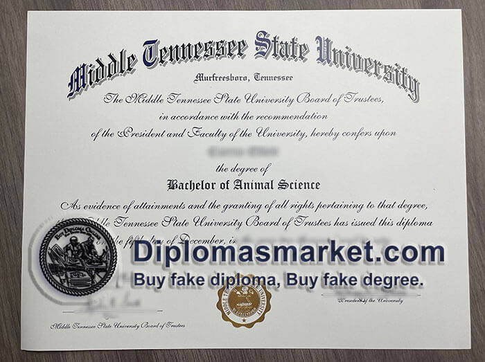 buy Middle Tennessee State University diploma, buy MTSU degree.