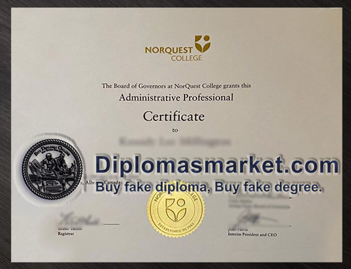 fake Norquest College diploma, buy Norquest College fake degree.
