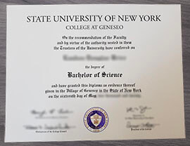 Purchase Fake SUNY Geneseo diploma online.