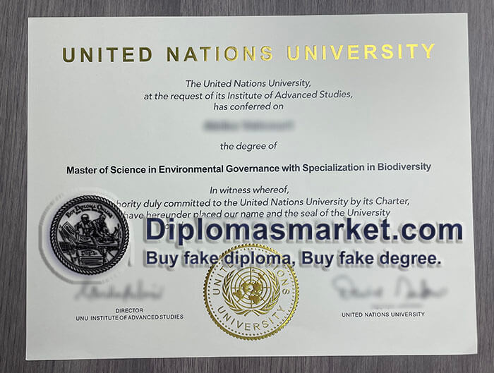 United Nations University diploma, NUN fake degree.
