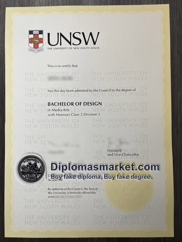 Buy University of New South Wales diploma, UNSW fake degree.
