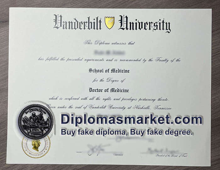 Vanderbilt University diploma, buy fake degree.