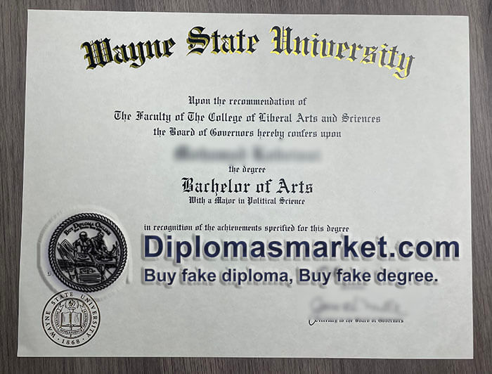 Buy Wayne State University diploma, buy WSU fake degree online.