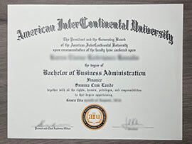 AIU diploma, American InterContinental University