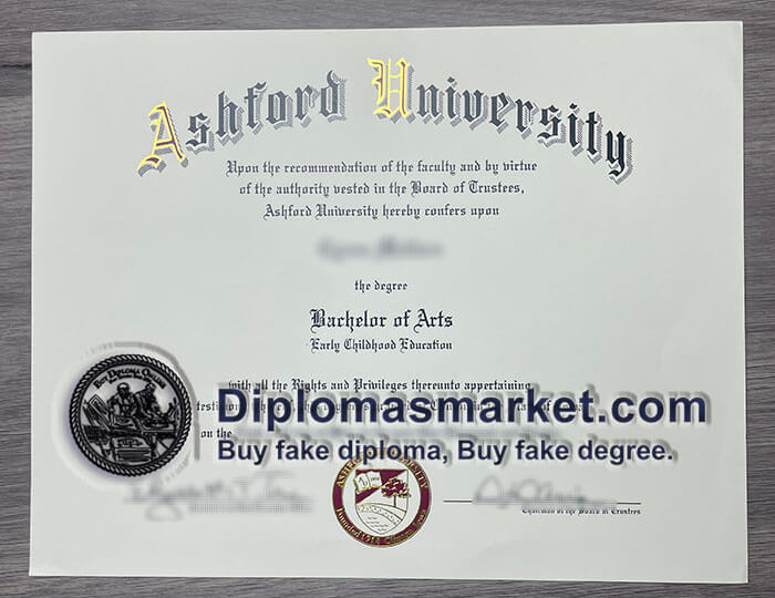 Buy Ashford University diploma, fake Ashford University diploma sample