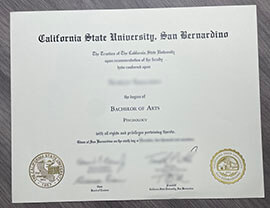 California State University San Bernardino Diploma.