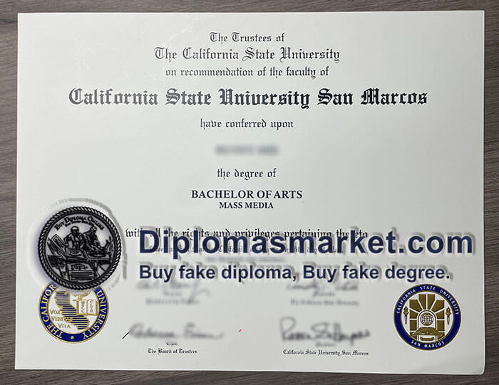 CSUSM diploma. Buy Cal State San Marcos Degree Online.