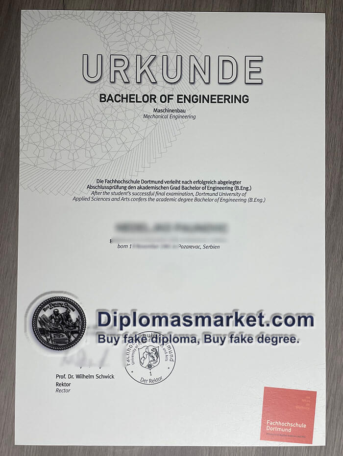 Buy Fachhochschule dortmund fake diploma, buy fake degree online.
