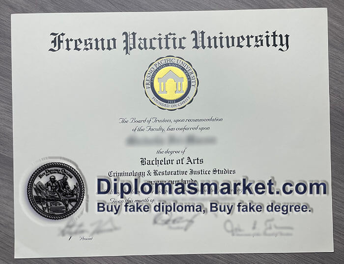 Fresno Pacific University diploma 