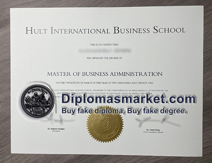 Hult International Business School diploma sample