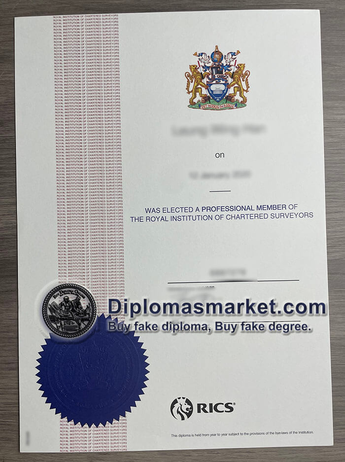 RICS certificate, make RICS certificate in Australian,