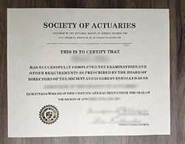 Order Fake Society of Actuaries Certificate Online.