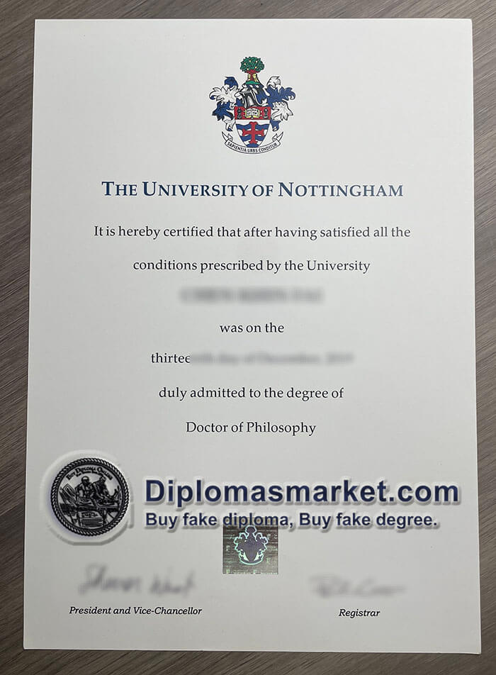 Buy University of Nottingham diploma, buy University of Nottingham degree online.