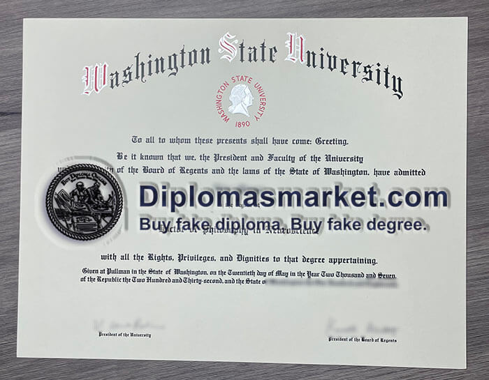 Order WSU diploma, buy WSU fake degree online.