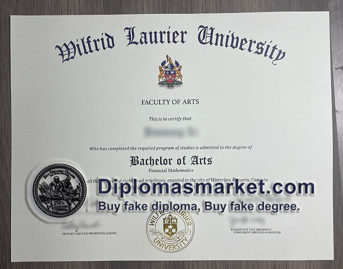 Buy Wilfrid Laurier University diploma, buy WLU fake degree,