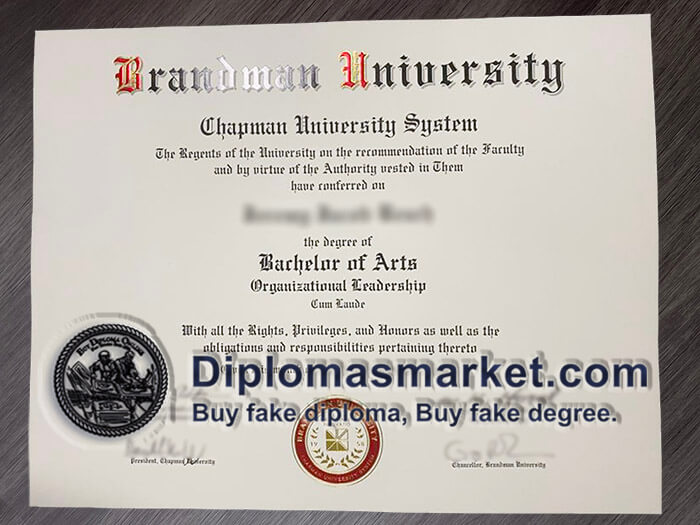 Order Brandman University diploma, buy Brandman University fake degree.