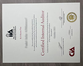 CIA certificate, order Institute of Internal Auditors certificate.