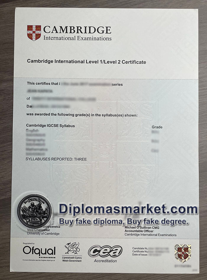 Buy Cambridge Level 2 certificate, level 1 certificate online.