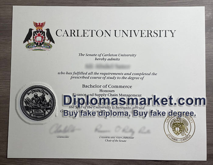 fake Carleton University diploma