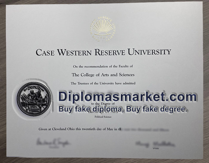Order Case Western Reserve University diploma, buy CWRU fake degree online.