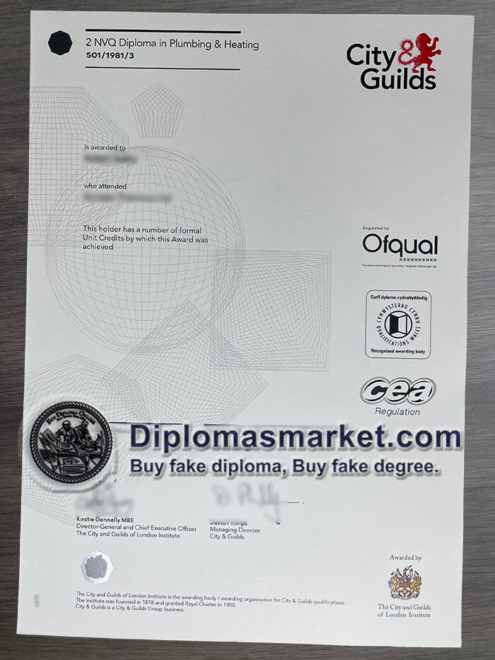How to order City and Guilds fake certificate?