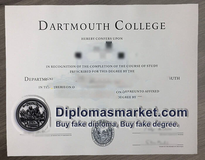 Order Dartmouth College diploma and transcript, buy fake Dartmouth College transcript.