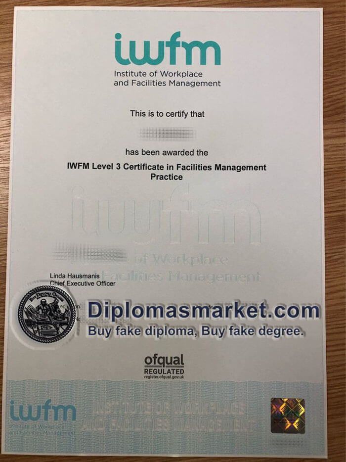 IWFM certificate, buy IWFM Level 3 certificate online.