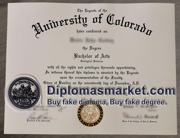 Buy University of Colorado diploma, fake University of Colorado degree.